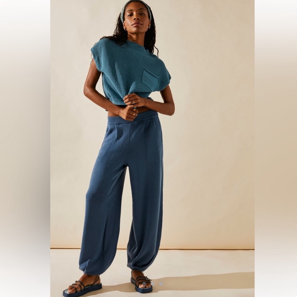 NWT Freya Sweater Set in Shorehouse Blue Free People